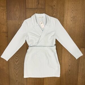 Abercrombie & Fitch Light Blue Blazer Cut Out Dress
